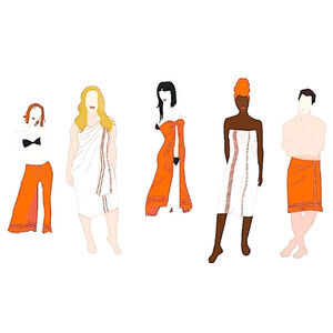 VCP Wrap Gray Jacquard Loom 100% Organic Cotton Weave 🥂🛥️🎣 🇫🇷